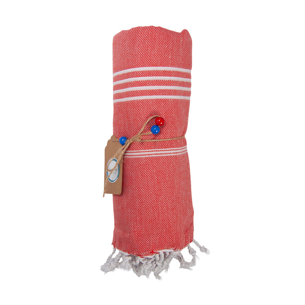 Strandhåndklæde I Håndvævet Bomuld I Classic Hamam
